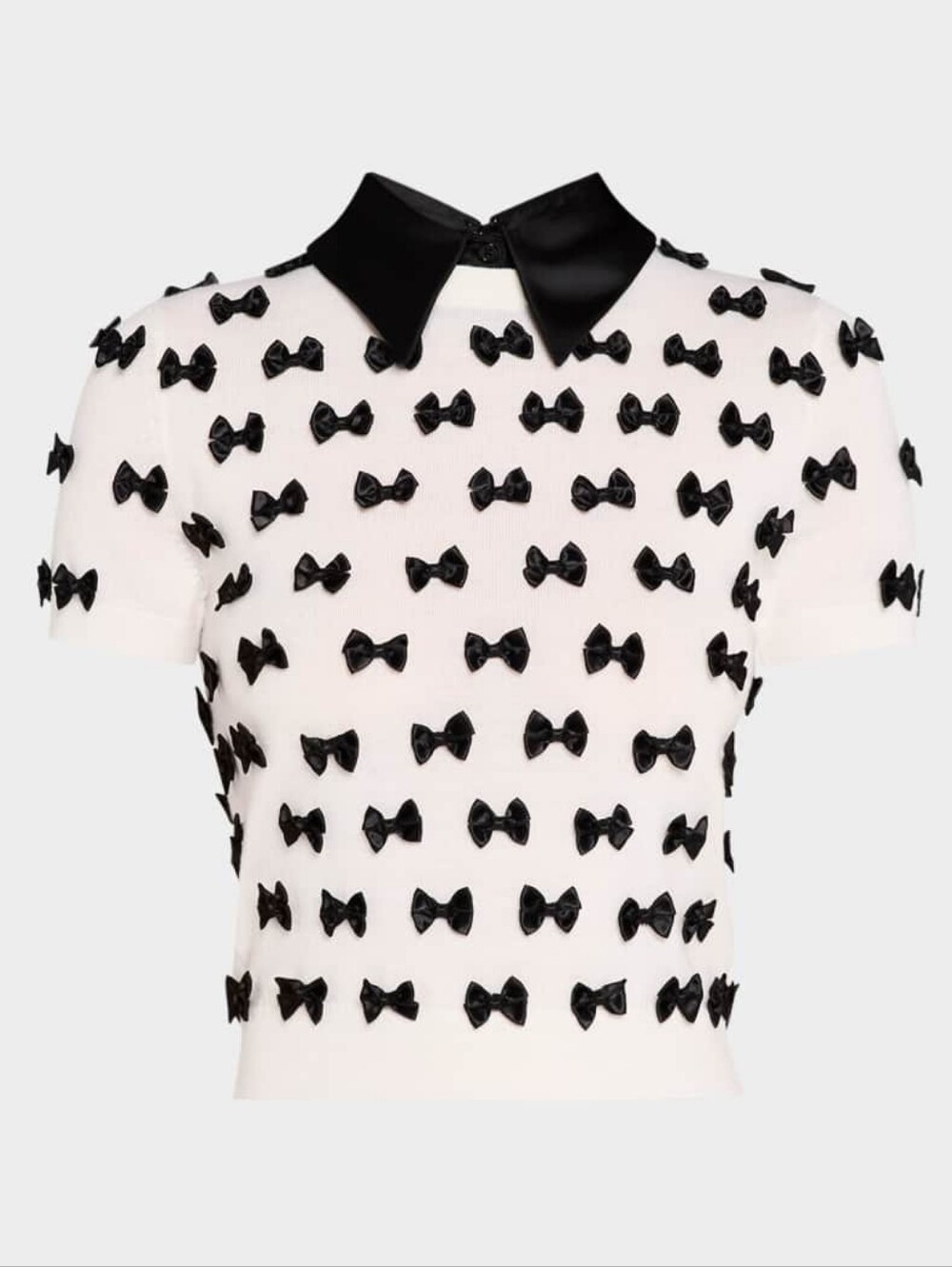NEW ALICE + OLIVIA ciara short sleeve pullover in white/black